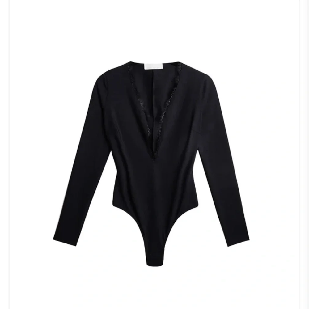 🎄NWT Fleur du Mal Margo Lace Long Sleeve Bodysuit - Picture 3 of 9